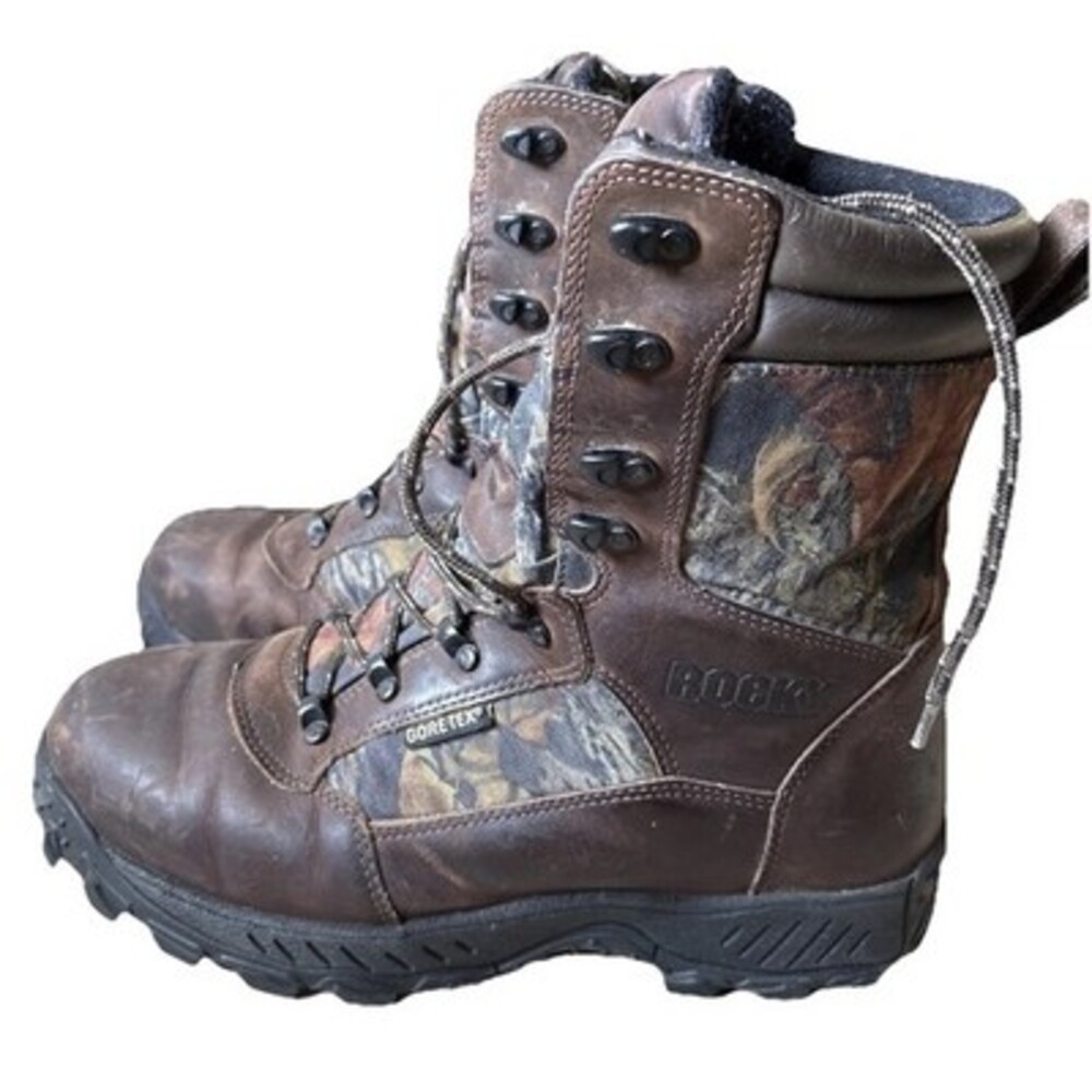 Rocky Men's 1000 Thinsulate Insulation Waterproof Camo Outdoor Boots Sz 10M